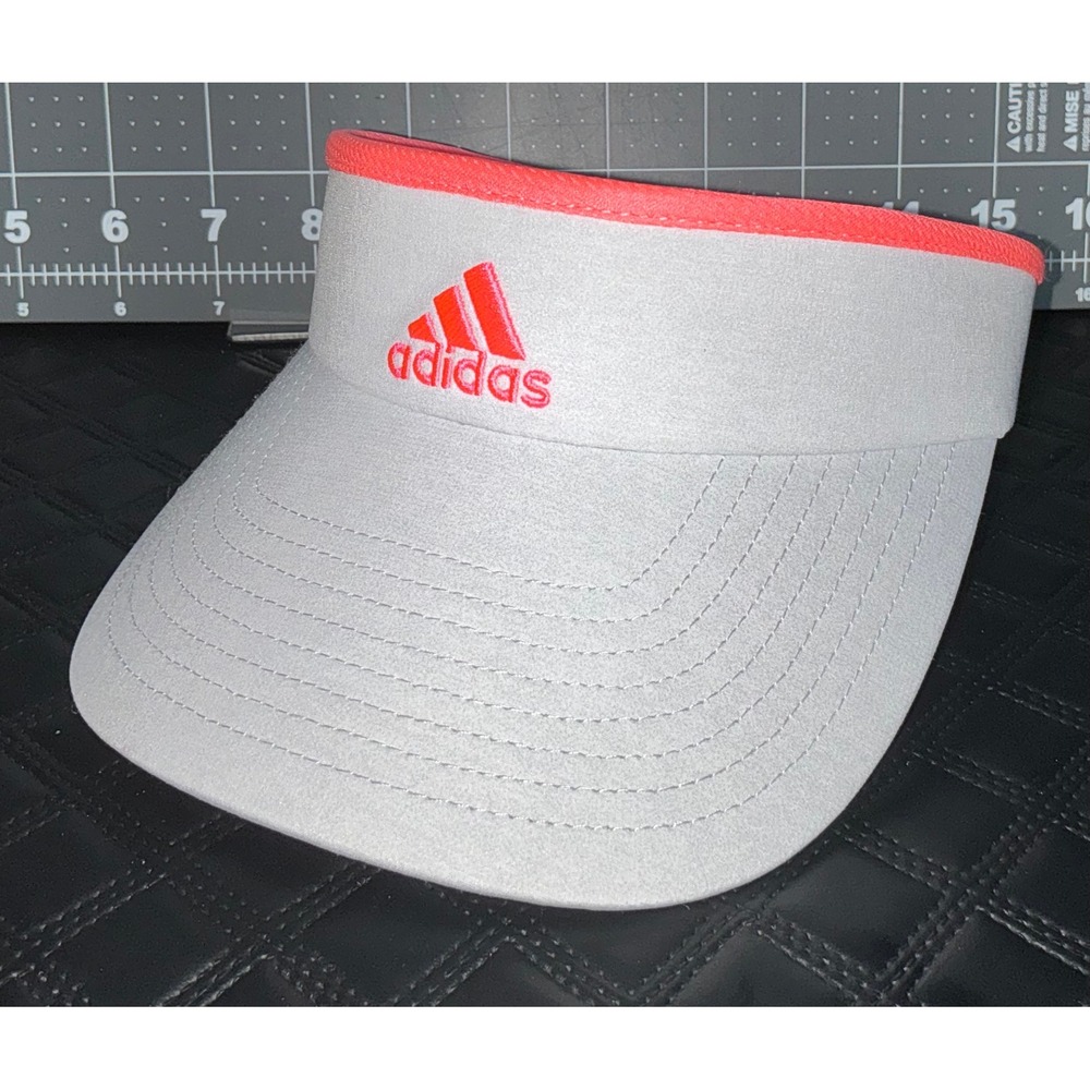 Adidas Aeroready Visor Reflective Silver Pink Running Tennis Hat Athletic OSFM
